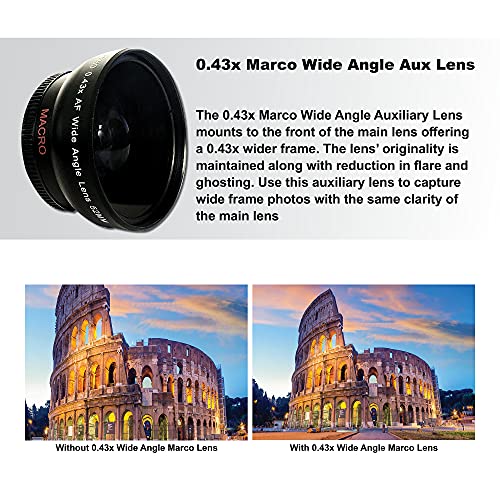 Canon EOS 2000D / Rebel T7 DSLR Camera with 18-55mm & 75-300mm Lenses, 64GB Card, Tripod, Case (Renewed) V912