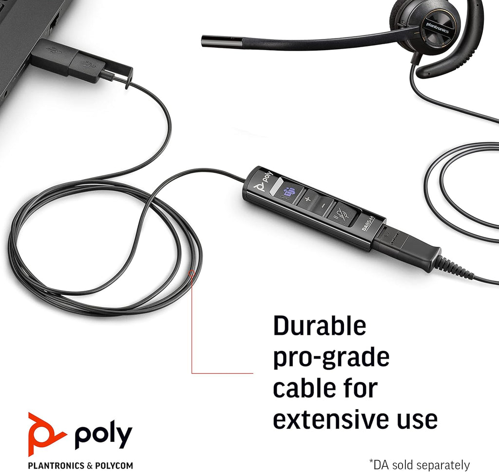 Poly EncorePro 530 QD Headset with Hearing Protection, Over-the-Ear, Black H30406
