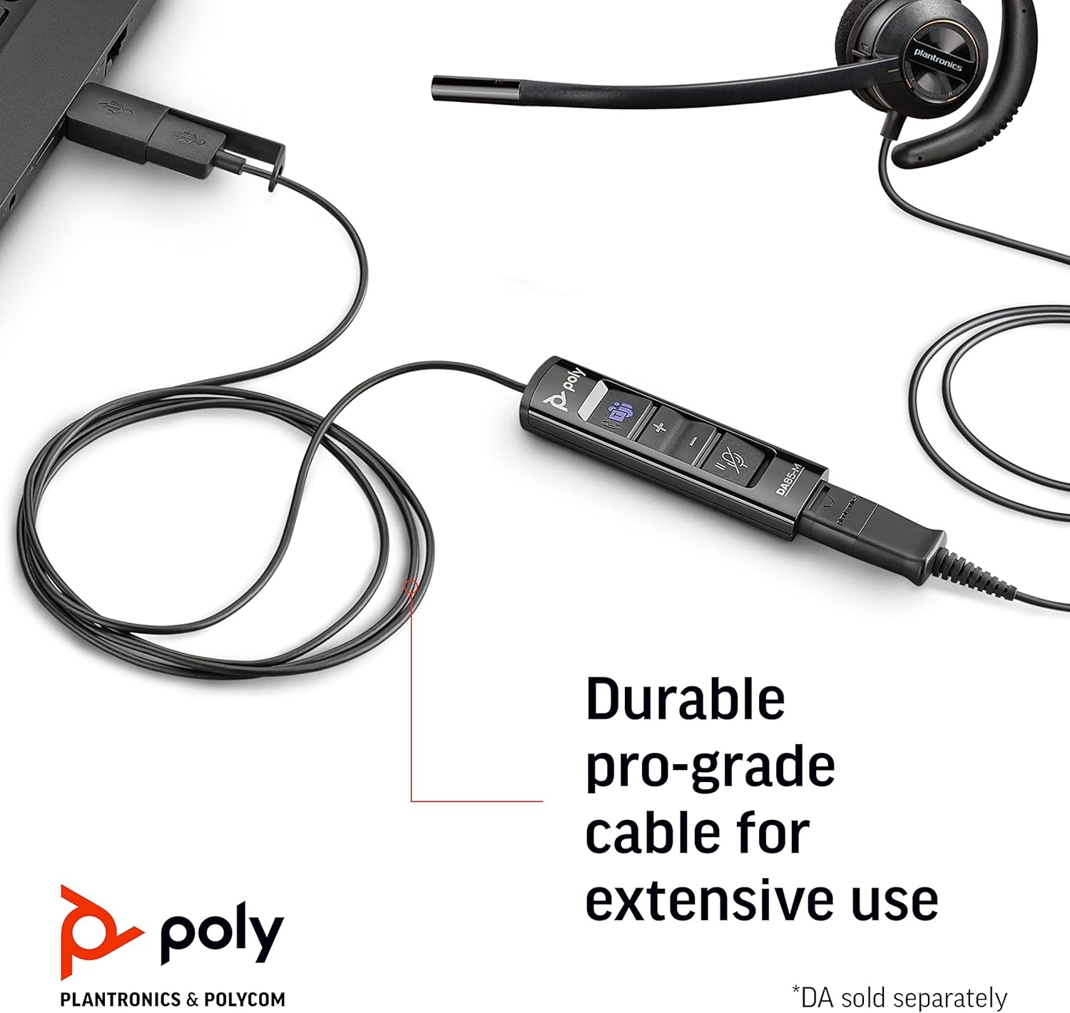 Poly EncorePro 530 QD Headset with Hearing Protection, Over-the-Ear, Black H30406