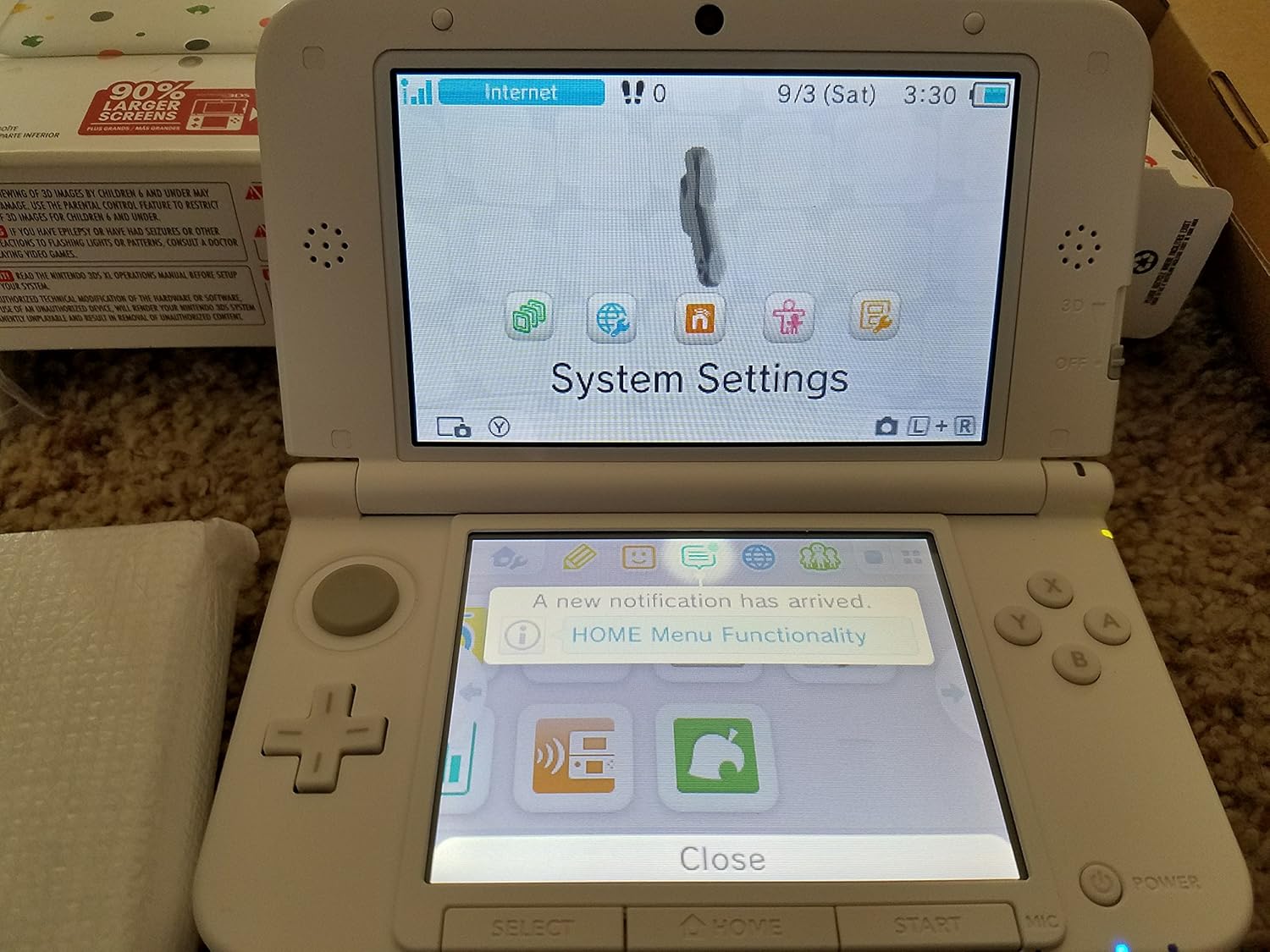 Nintendo 3DS XL Handheld Console with Animal Crossing Pre-Installed H93967
