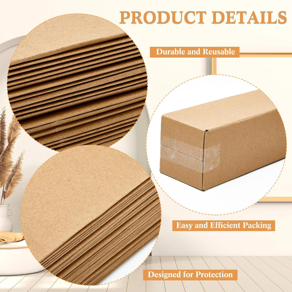 Qilery 30 Pcs Corrugated Boxes for Moving and Shipping (4x4x48 Inches) J366
