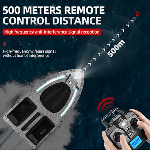 RC Bait Boat 500M GPS Dual Motor Fish Finder with Night Light O7412