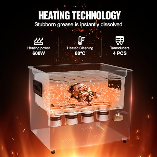 VEVOR 10L Ultrasonic Cleaner, 240W Digital Machine with Heater & Timer C9757