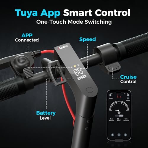 iScooter Electric Scooter for Adults, Long Range Commuting with Cruise Control F733591