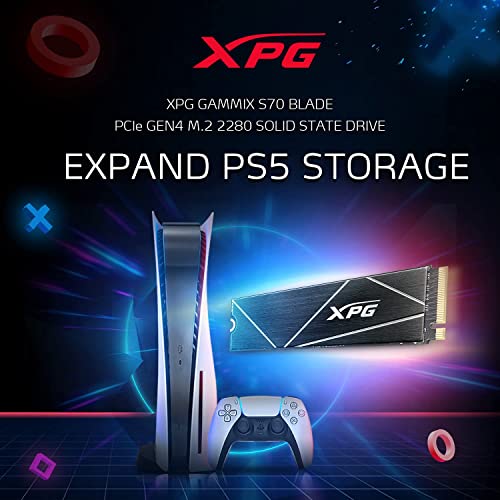 XPG GAMMIX S70 Blade 2TB PCIe Gen4 M.2 2280 Internal SSD for PS5 C25702