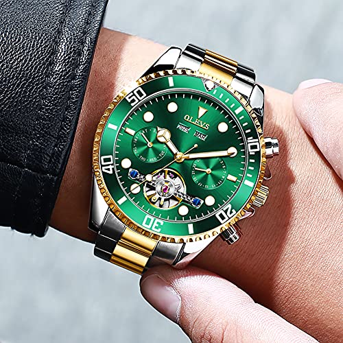 OLEVS Automatic Mechanical Watch for Men, Stainless Steel, Luminous S489554