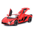 SASBSC Toy Cars Lambo Sian FKP3 Metal Model Car with Light and Sound Pull Back Toy Car for Boys Age 3 + Year Old (Blue)