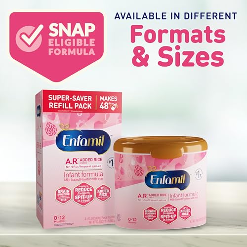 Enfamil A.R. Baby Formula, Added Rice Starch, DHA, Probiotics, 30.4 Oz Box, 4 Count I125