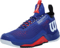 Wilson Rush Pro Tour Mid Men's Tennis Shoe - Blue/Black/Poppy Red, Size 10 US