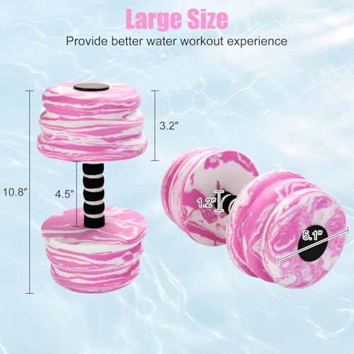 Aquatic Exercise Dumbbells 2PCS Foam Barbells for Water Workouts T552686