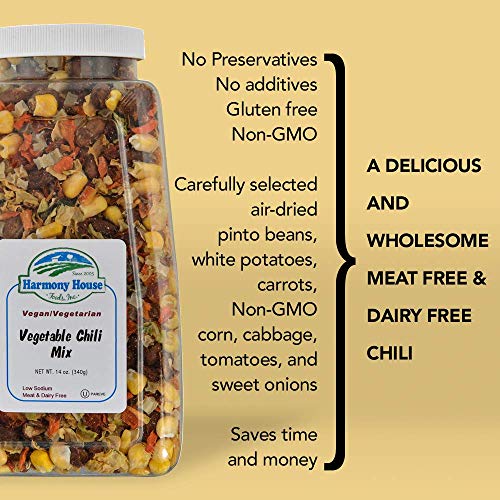 Harmony House Premium Vegetable Soup Mix - Dehydrated Vegetables, 9 oz Jar W10133