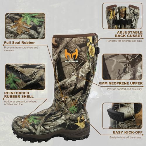 Men's Waterproof Insulated Neoprene Hunting Boots (Camo) T90146