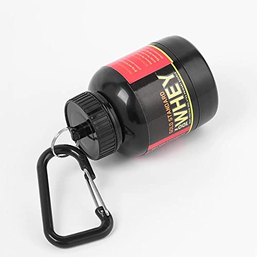 Protein Powder Supplement Funnel Keychain - Portable To-Go Container for Gym, Fitness, Travel (2) K54536