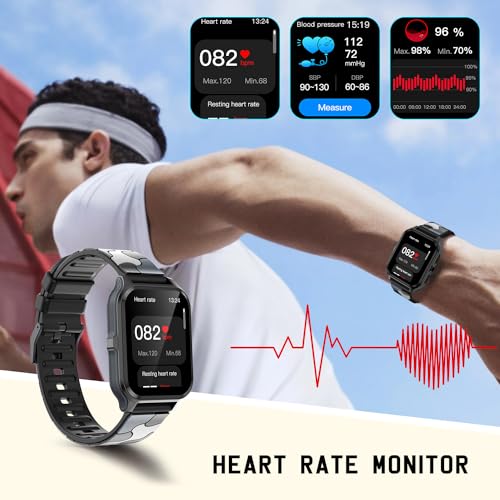 Smart Watch with Bluetooth Call, 1.83" Touch Screen, Fitness Tracker for Men Women W4275