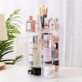 Peyton Makeup Organizer， 360 Rotating Makeup Organizer,DIY Adjustable Spinning Holder Storage Display Case with 8 Layers Large Capacity, Fits Makeup Brushes, Lipsticks and More, Clear Transparent.