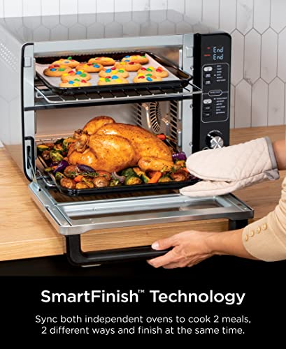 Ninja DCT451 12-in-1 Smart Double Oven with FlexDoor, Stainless Steel P340
