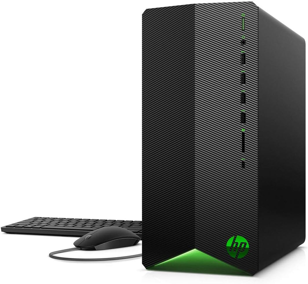 HP 2022 Newest Pavilion Gaming Desktop, Intel Core i5-10400F 6-Core Processor, NVIDIA GeForce GTX 1650 Graphics, 16GB RAM, 512GB PCIe NVMe SSD, HDMI, DVI, USB Type-C, Wi-Fi 5, Windows 11 Home, Black