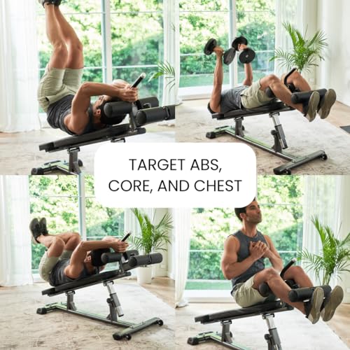 Finer Form Semi-Commercial Adjustable Sit-Up Bench for Core Workouts and Decline Press B22449