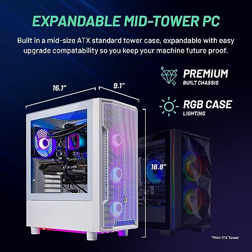 Skytech Archangel Gaming PC Desktop, Ryzen 7 7700X, RTX 4070 Super, 1TB SSD, 32GB RAM, Win 11 Home N886