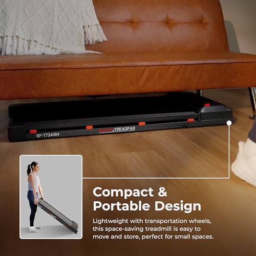 Sunny Health & Fitness Smart WiFi Treadmill, Compact Foldable with Incline E91799