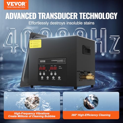 VEVOR 10L Ultrasonic Cleaner, 240W Digital Machine with Heater & Timer C9757