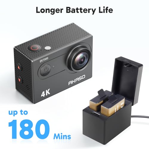 AKASO EK7000 4K30fps Action Camera with 128GB MicroSDXC Card Bundle N9066