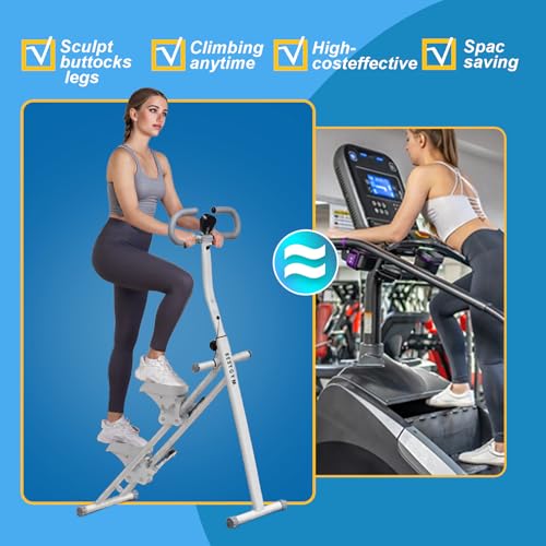 Foldable Stair Stepper Climber with Adjustable Handles for Home D497