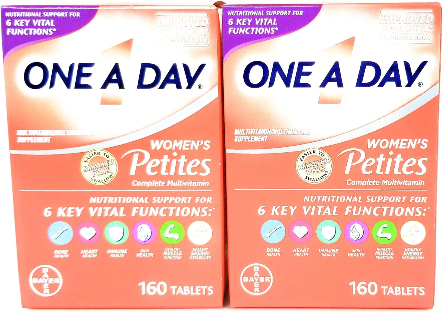 One-A-Day Multivitamin Supplement Women`s Petites Tablets 160 Ct (pack of 2)