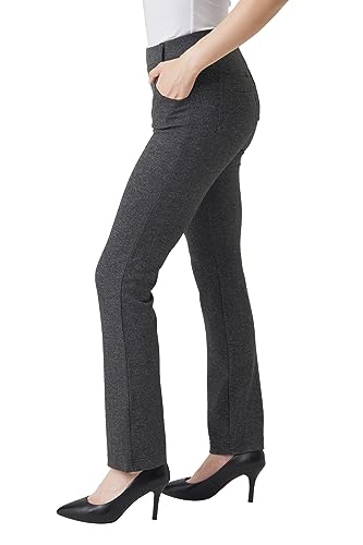 Yogipace Women's Straight Leg Yoga Dress Pants with Belt Loops H62689