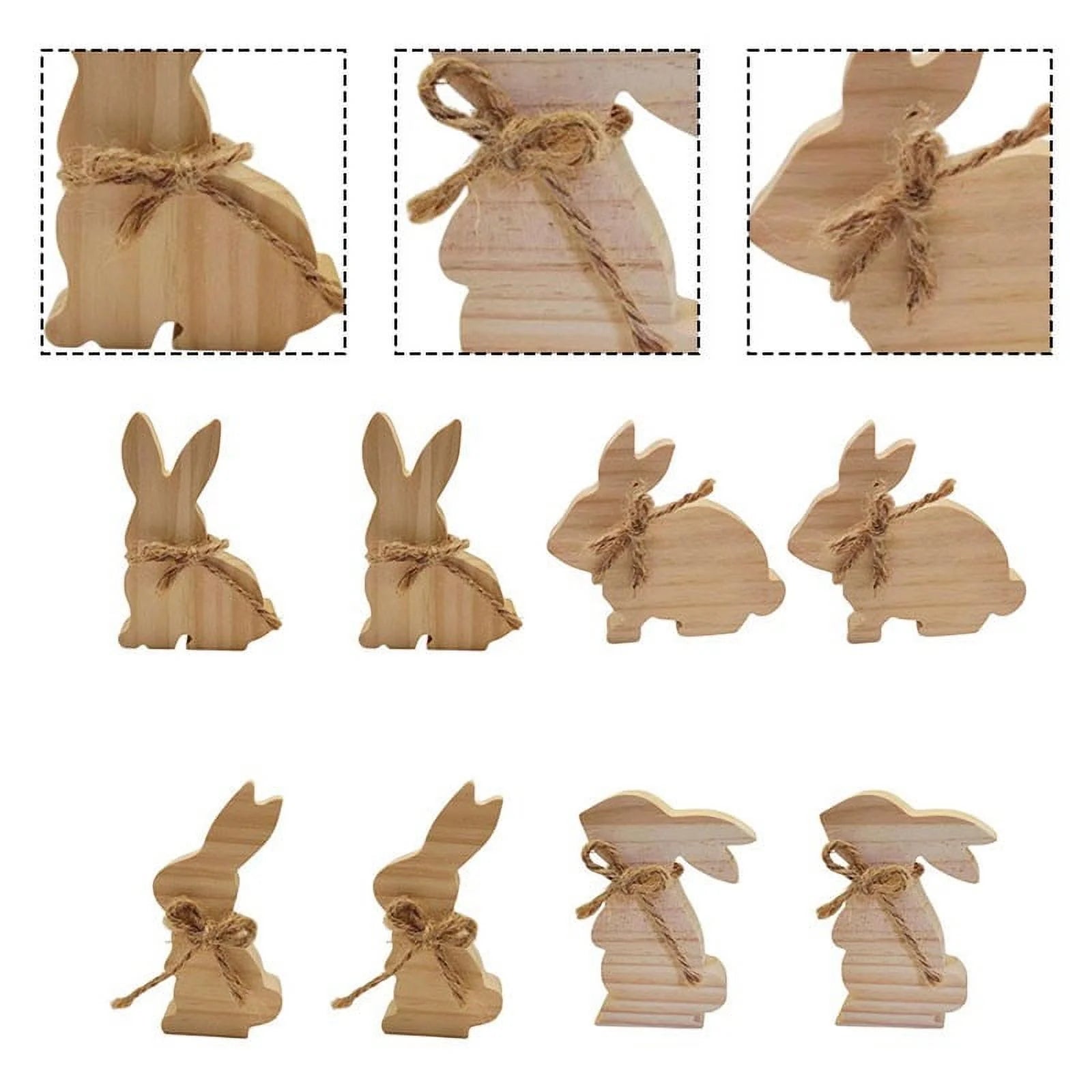 Easter Rabbit Wooden Ornaments 2PCS L247463