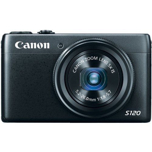 Canon PowerShot S120 Digital Camera, 12.1 MP, Wi-Fi, Black T669
