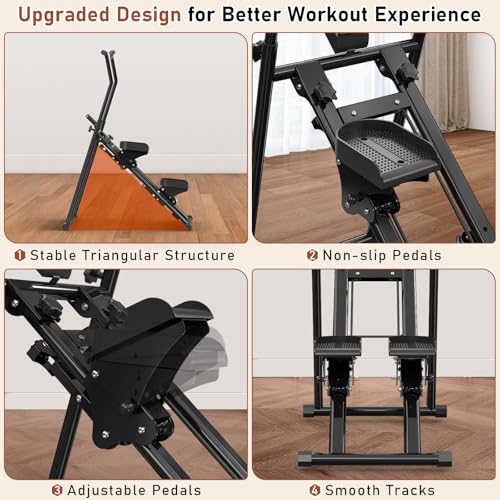 Foldable Stair Stepper with Large Pedal for Home Workout O485893