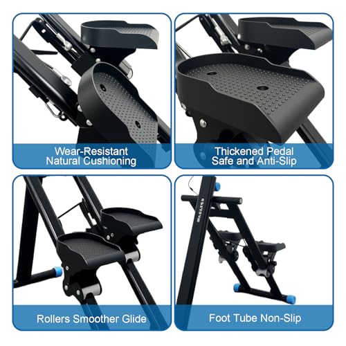 Foldable Stair Stepper Climber with Adjustable Handles for Home D497