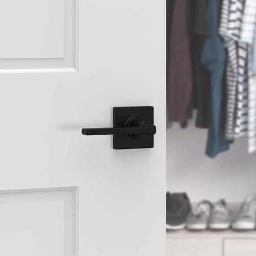 Kwikset Casey Interior Privacy Door Handle with Lock 10 Pack, Matte Black G103018