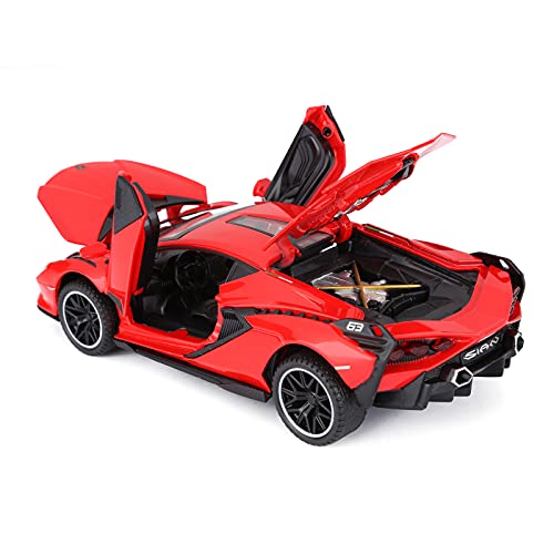 SASBSC Lambo Sian FKP3 Metal Model Car with Light and Sound Pull Back Toy, Blue W36121