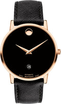 Movado Museum Classic Men's Watch - Swiss Automatic Movement, Calfskin Strap - 3 ATM Water Resistance - Classic, Luxury Fashion Timepiece for Him - 40mm