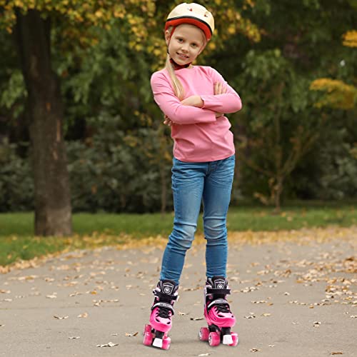 METROLLER Roller Skates for Kids, Adjustable 4 Sizes with Light Up Wheels C6565