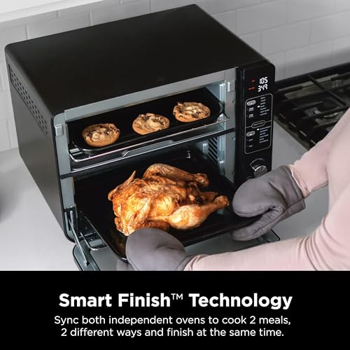 Ninja DCT451 12-in-1 Smart Double Oven with FlexDoor, Stainless Steel P340