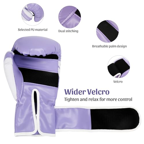 Boxing Training Gloves for Women & Adult, Shockproof for Muay Thai Sparring Kickboxing H187602