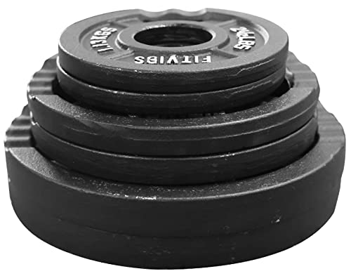 Olympic Cast Iron Weight Plates for Strength Training, Multiple Sizes S1890