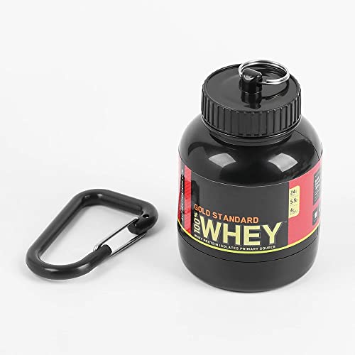 Protein Powder Supplement Funnel Keychain - Portable To-Go Container for Gym, Fitness, Travel (2) K54536