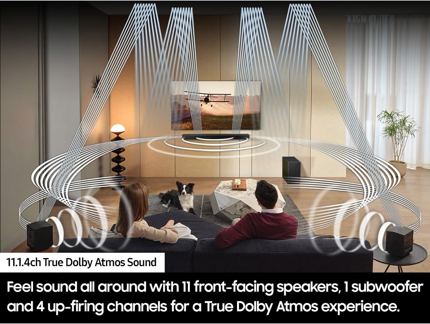 SAMSUNG HW-Q990D Q-Series 11.1.4ch Wireless Dolby Soundbar with Q-Symphony (2024) Renewed M98987