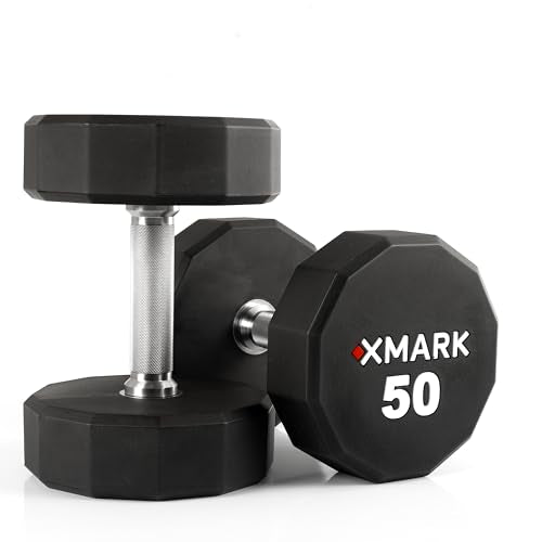 XMARK Urethane Dumbbell Weight Set, 5-75lb, Home and Commercial Gym Equipment S87278