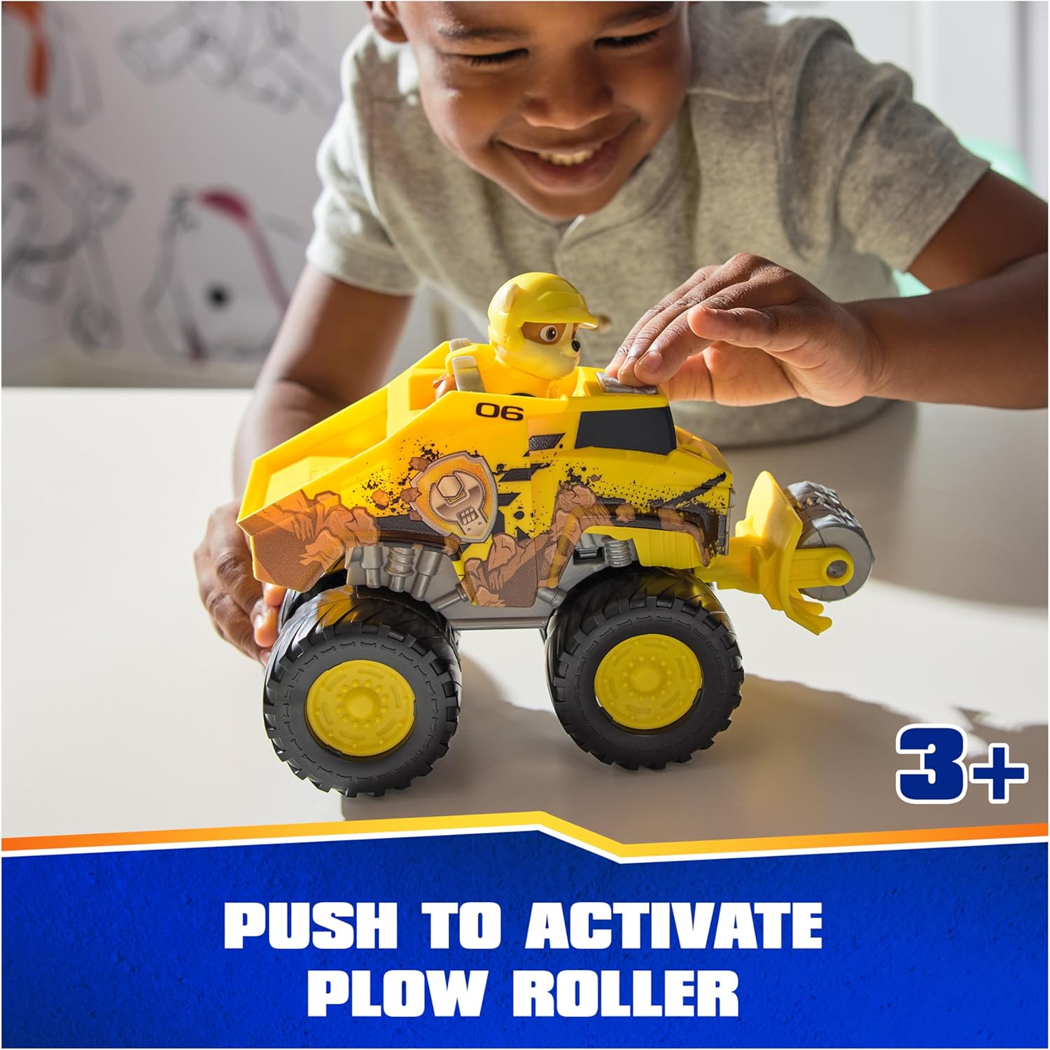 Paw Patrol Rescue Wheels Rubble's Bulldozer Toy Truck with Action Figure B5410