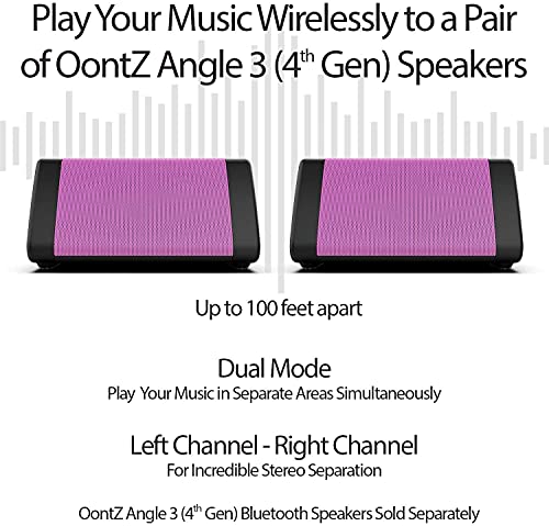OontZ Angle 3 Portable Bluetooth 5.4 Speaker, IPX5 Water-Resistant, Black V1239