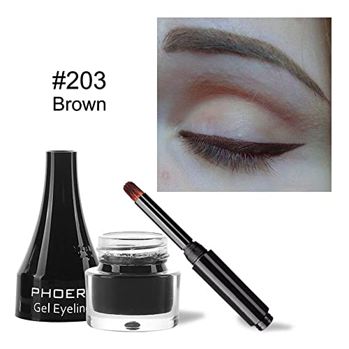 Go Ho Green Gel Eyeliner Pot with Brush, Matte Finish, Long Lasting M9479