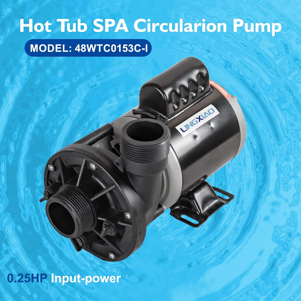 SPA Circulation Pump 0.25HP Single Speed 115V/230V 1.5" Port Model 48WTC0153C-I E109