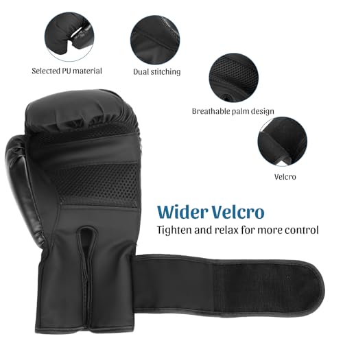 Boxing Training Gloves for Women & Adult, Shockproof for Muay Thai Sparring Kickboxing H187602