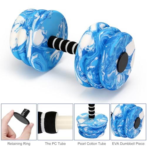Aquatic Exercise Dumbbells 2PCS Foam Barbells for Water Workouts T552686