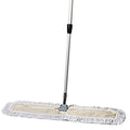 Commercial Dust Mop & Floor Sweeper, 24 in. Dust Mop for Hardwood Floors, Cotton Reusable Dust Mop Head, Extendable Mop Handle, Industrial Dry Mop for Floor Cleaning & Janitorial Supplies